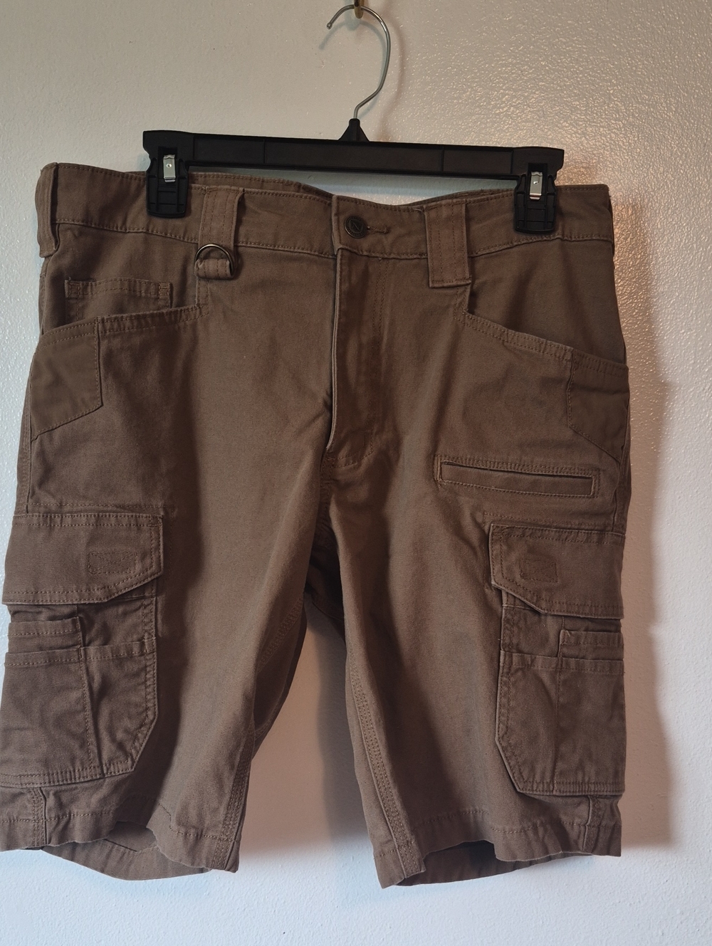 Hammer Drill Canvas Cargo Shorts Heavy Duty Size 32 Brown
